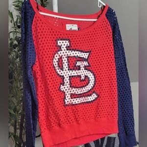St. Louis Cardinals Long Sleeve Mesh Shirt STL Large